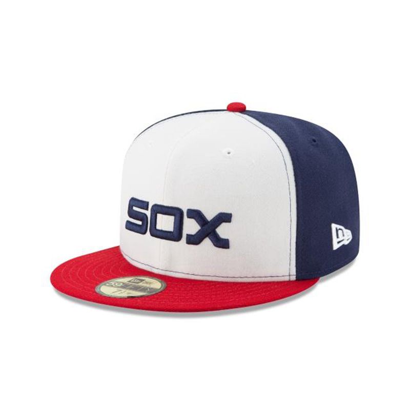 MLB Chicago White Sox Authentic Collection 59Fifty Fitted (OWU5709) - White New Era Caps